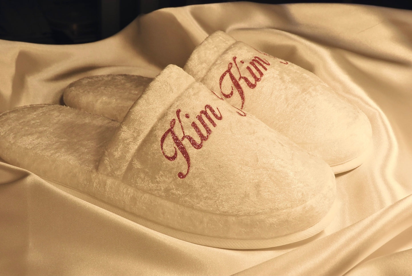 Chaussons Satinés Blanc